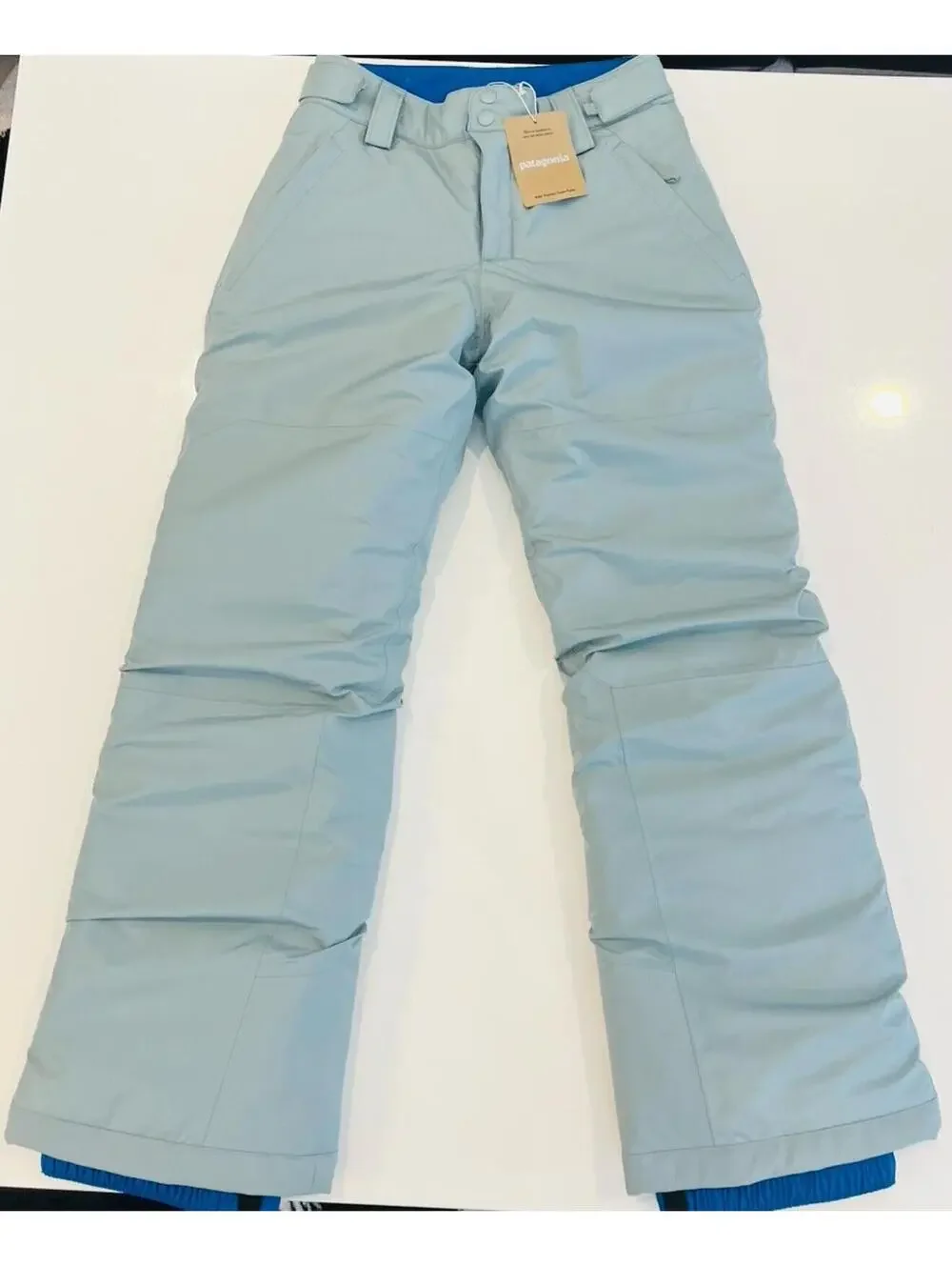 $169 Patagonia Powdertown Snow Pants Thermal Blue Size Large